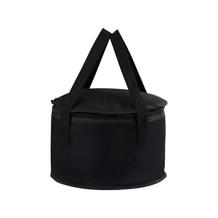 Isolert rund paibærer med brettstabler og lokk - 28x18 cm gjenbrukbar termisk veske for kald mat PUW1692