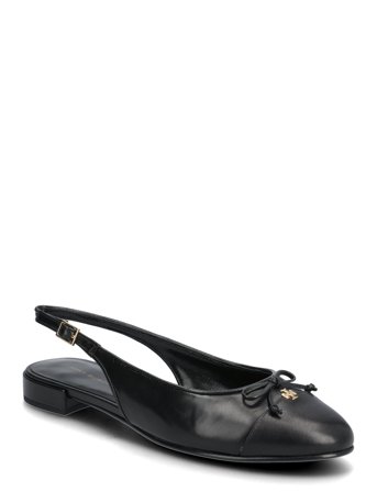 Tory Burch Cap-Toe Slingback Ballet - Black - 40.5