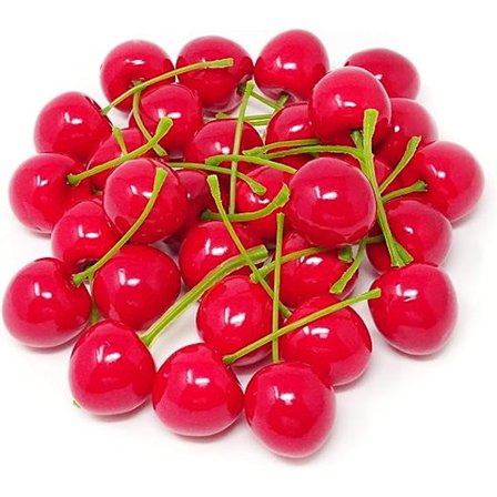 30 stk naturtro naturtro kirsebær kunstig falsk frukt kirsebær simulering fruktmodell rekvisitter for hjem, hage, butikkskap, fotografering, jul, H