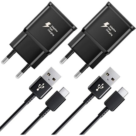 2 stk hurtiglader, 1,5 m kabel, kompatibel med Samsung Galaxy S22 S21 S20 S8 S10 S9 Plus Note 7 8 9 10 A53 LG, HTC