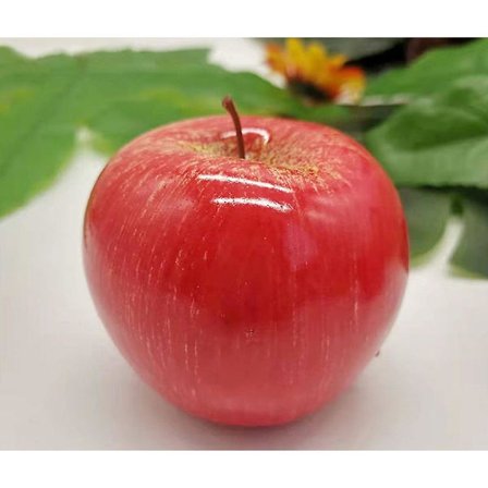 12 stk kunstige epler falske epler skum plast eple røde epler naturtro simulering for hjemmefest fotografering dekorasjon