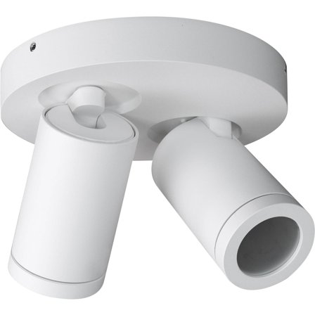 Armaturhantverk - Baderomstaklampe Torsö T 998, 2 spot rund Hvit