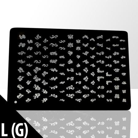 Stämpelplatta - Nageldekorationer - L(g) - Rektangel Metall Utseende