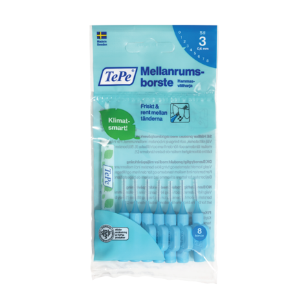 TePe Mellomromsbørste, 0,6 mm, 8 stk.