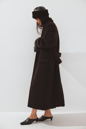 NA-KD Manteau ceinturé en laine mélangée brossée - Manteaux - Brun - EU 40