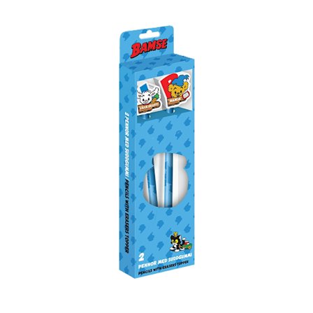 Bamse 2-pak Blyanter med 2 viskelæder-toppe