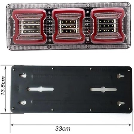 24V LED Vannkjølt Lastebil Baklys Monteringssett for Wrangler Lastebil Baklys LED Baklys Ryggelys Varsellys