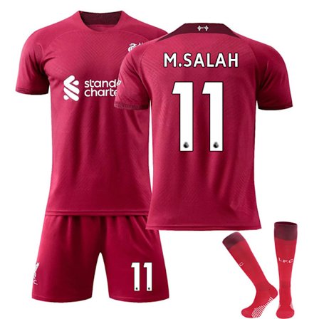 22-23 sesongen hjemme Nr. 11 Salah drakt Nr. 10 Mane fotballuniform Nr. 4 Van Dijk