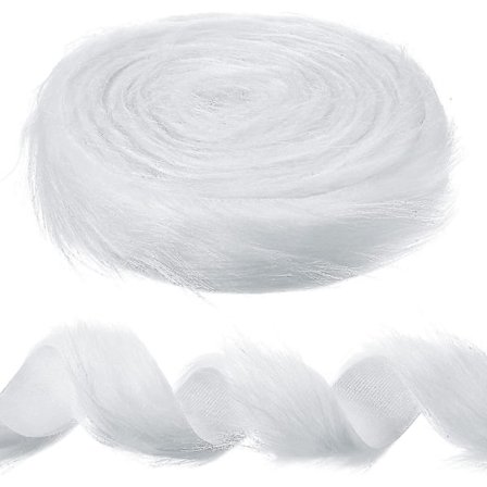Jule Faux Fur Bånd Faux Fur Båndkant Faux Fur Stoffrull Vinterferiekrans Ornament