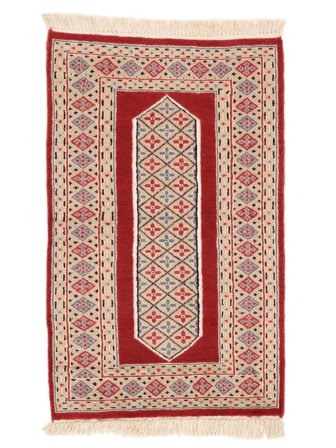 Pakistan Bokhara 2Ply Rug Hand Knotted 79X125 Brown/Dark Red Pakistan