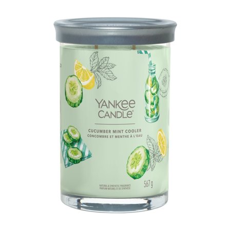 Yankee Candle Signature Tumbler Candles Cucumber Mint Cooler 567g - Candela Profumata