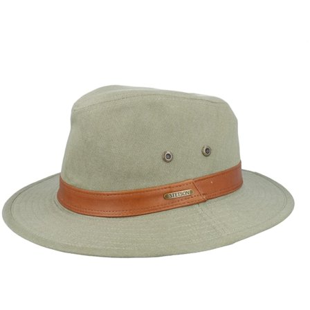 Stetson - Zelená traveler Klobouk - Cotton Olive Traveller @ Hatstore