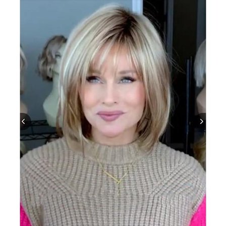 Ny paryk, europæisk og amerikansk paryk, kort glat hår til kvinder