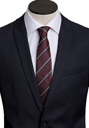 Lindbergh Polyester tie with stripe 7 cm Slipsar Herr Röd ONESIZE