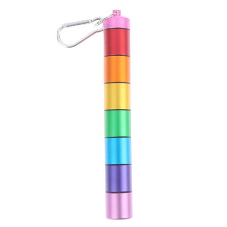 Metal Weekly Pill Box Delt innen 7 dager Moderne nøkkelring for M