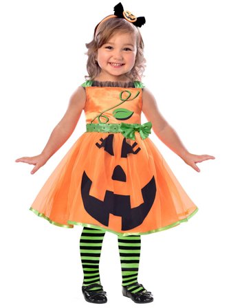 Sød Græskar Kjole Kostume