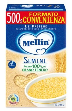 Mellin Pasta Semini Gran Tenero Per Bambini 5 Mesi+ 500g