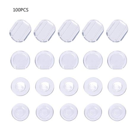 100 stk. øreproppputer i 4 størrelser, klare silikon komfort øreproppputer