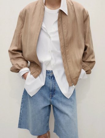 Mango Frayed Hem Denim Shorts - Blue - 32