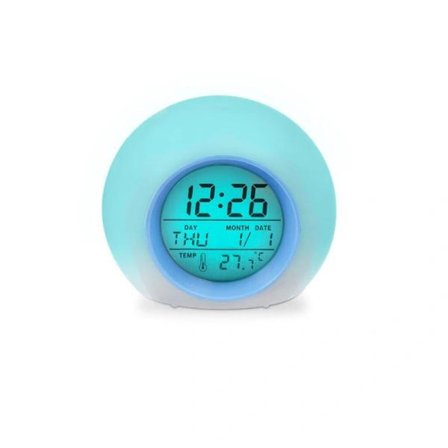 /EA/Blå naturlig ton [Barnens födelsedagspresent LED väckarklocka, c