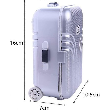 Luova Matkalaukku Säästölipas, Mini Pieni Rahalaatikko Matkatavarakärry, Moderni Toimistokoriste Säästölipas, ABS-muovinen Simulaatio Matkalaukku, (1 