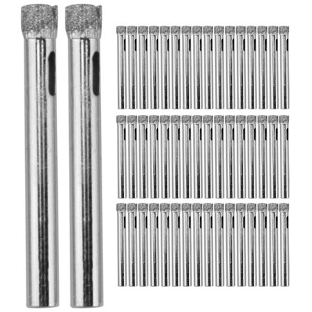 50 stk diamantbelagt borsett 6 mm diamanttippet for fliser, glass, porselen