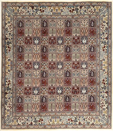 Noué À La Main Moud Tapis 255X295 Persan De Laine Marron/Orange Grand