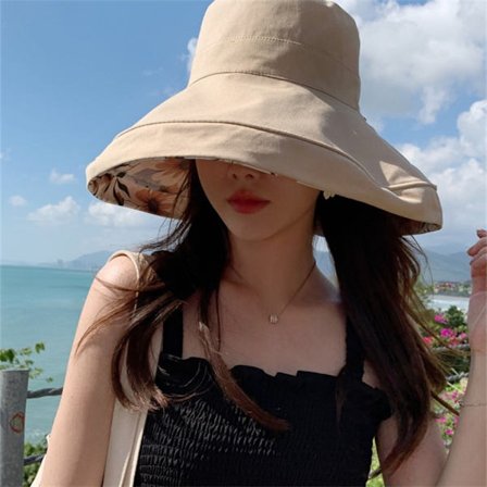 Kvinnor Solskyddshatt Bucket Hats KHAKI