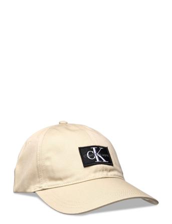 Badge Cap Accessories Headwear Caps Beige Calvin Klein