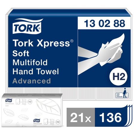 TORK Pappershandduk Advanced H2 Xpress 2856/fp - Lyreco - Städ och hygien - Toalettpapper och torkpapper - Pappershanddukar