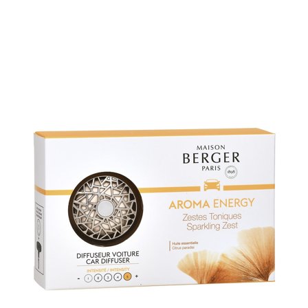 Maison Berger Paris Diffuseur Voiture Aroma Energy Zestes Toniques - Profumo per Automobile