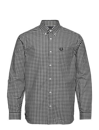 Gingham L/S Shirt Black Fred Perry