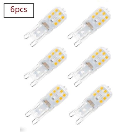 6x G9 LED-lamppu lämmin valkoinen 220V LED G9 -lamput sopivat