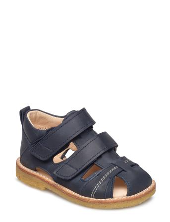Sandals - Flat - Closed Toe - Shoes Summer Shoes Sandals Blå ANGULUS