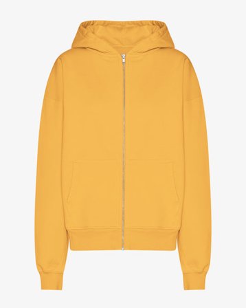 Organic Oversized Zip Hood - Burned Yellow - Female - L