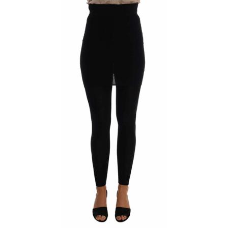 Dolce & Gabbana, Stretch Tights Stockings Czarny, Kobieta, Rozmiar: 2XS