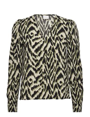 Viselena V-Neck Top Patterned Vila
