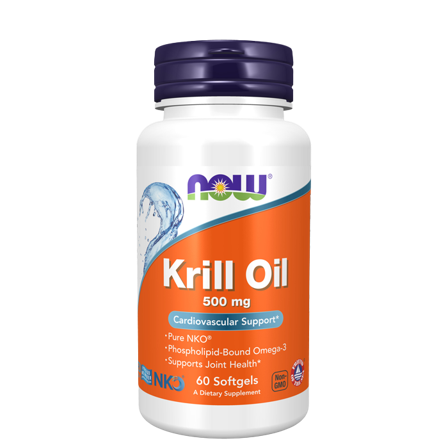 Now Foods Krillolje 500 mg 60 softgelkapslar