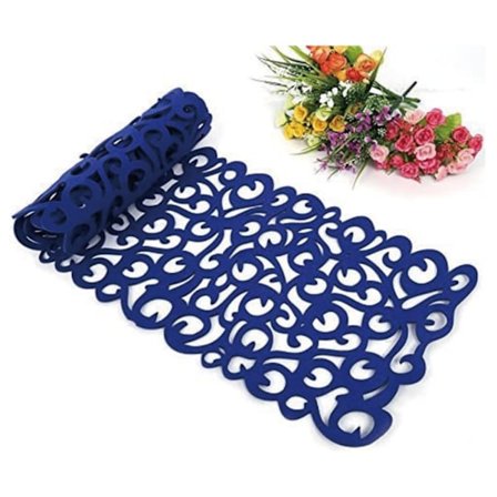 Bordslöpare, rektangulär urholkad filt, bordsduk, bordsunderlägg, bordsdekorationer för fest, jul, middag, rustika bröllop, hantverk