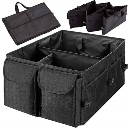 Bagagerumstaske / Foldbar Organizer til Bil - Opbevaring Sort