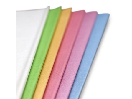 Pärlsilkespapper 50x70cm 25ark x 6färger - Lyreco - Skola och förskola - Hobbypapper - Silkespapper