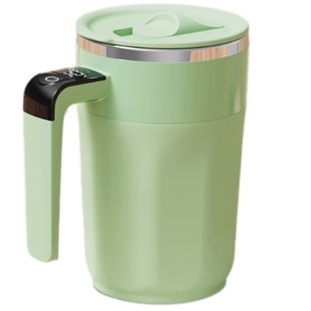 Automatisk Rørekrus LED Temperaturdisplay Oppladbar Roterende Magnetisk Kaffeblandekopp for Kontor og Hjemmebruk