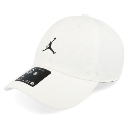 Jordan - Weiss Unconstructed Cap - Club Cap Swoosh White/Black Dad Cap @ Hatstore