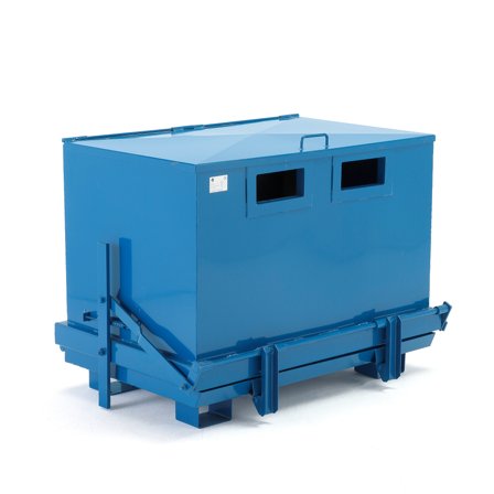 Container AMASS mit Klappboden und Deckel, 700 l, blau