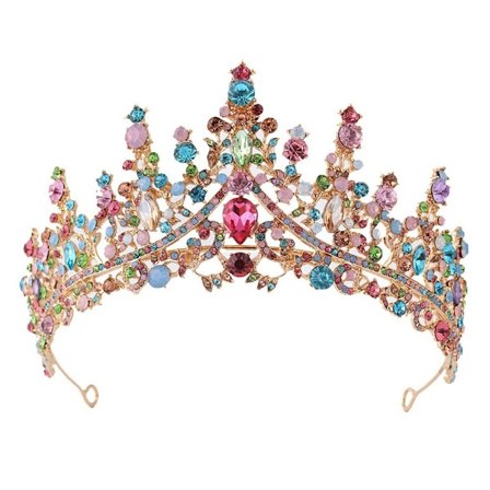 Legering Crown Wedding Tiara Crystal Rhinestone Crown MULTICOLOR