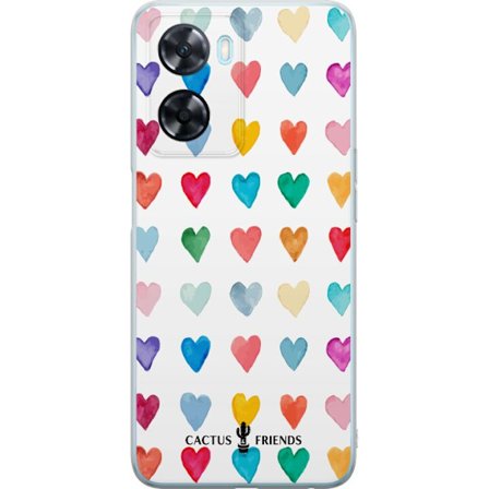 Yhteensopiva Puhelinkuori OnePlus OnePlus Nord N20 SE Cactus and Friends - Watercolor Love Grid