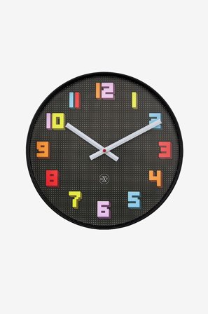 NeXtime - Vægur Ntx Game 35 cm - Sort - Vægure og bordure - Fra Homeroom