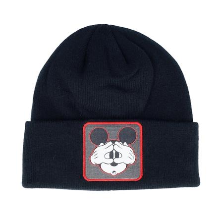 Capslab - Noir cuff Bonnet - Disney Mickey Mouse Heart Black Cuff @ Hatstore