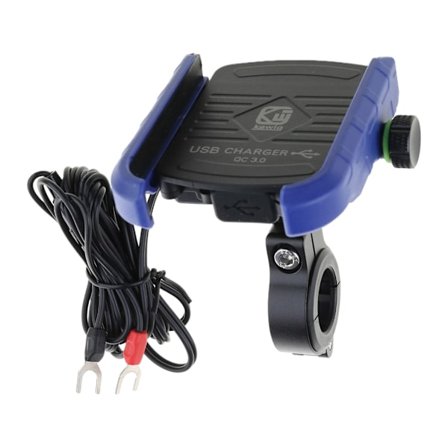 Vanntett motorsykkel 360 graders motorsykkel styrespeil mobiltelefonfesteholder med for QC 3.0 USB-lader