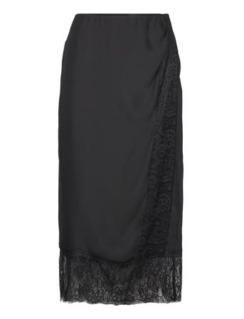 Molly Skirts Satin Skirts Svart Stylein*Betinget Tilbud